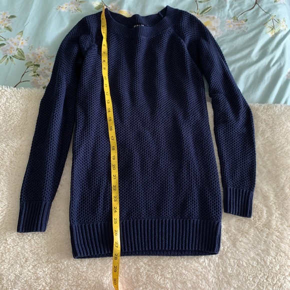 NWOT Dalia Navy Blue Waffle knit sweater dress - Picture 4 of 5